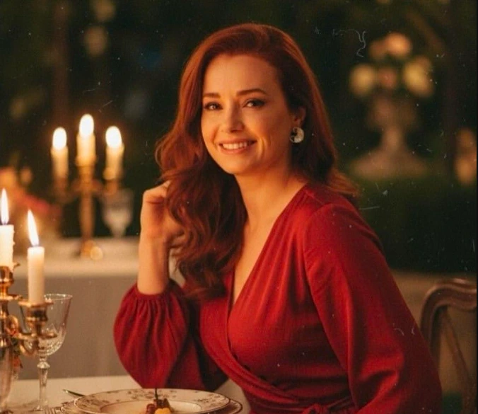 Özgü Namal Celebrates Her 47th Birthday Özgü Namal celebrating her 47th birthday on the Kıskanmak TV series set