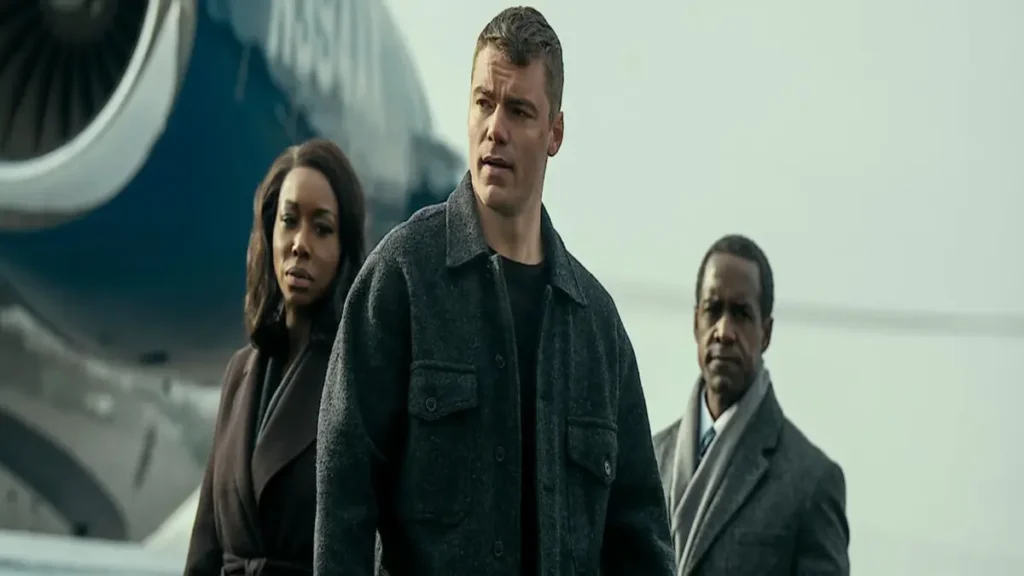 The Night Agent Season 3 official trailer scene featuring Peter Sutherland and intelligence officials