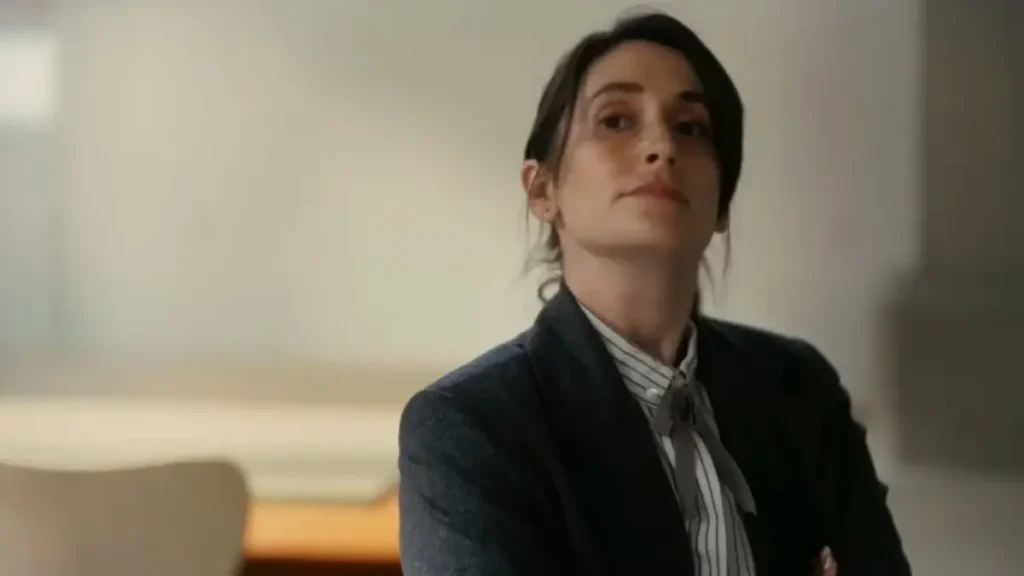 Rooster HBO Max official trailer still featuring a tense professional setting