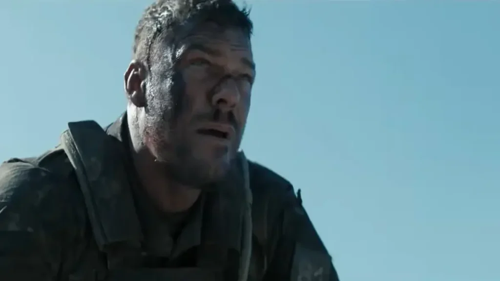 Brad Pitt as a battle-worn general in Netflix’s War Machine movie