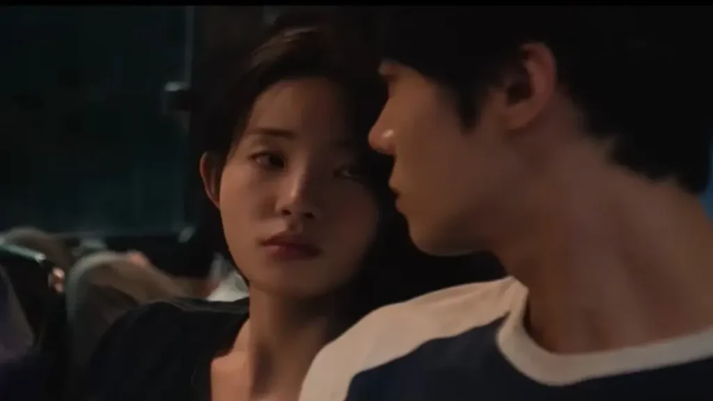 Emotional close-up scene from Netflix Japanese romance film Even If This Love Disappears Tonight