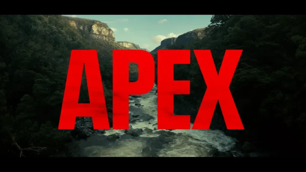 Apex Netflix 2026 trailer Charlize Theron wilderness survival scene