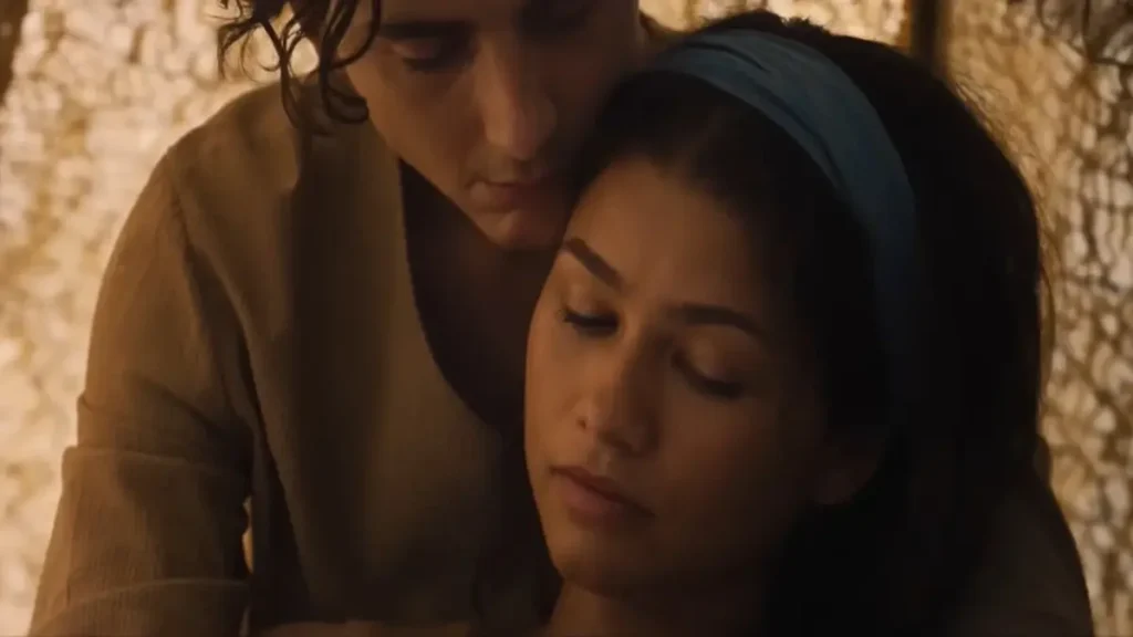 Dune: Part Three: What the Teaser Reveals Dune Part Three teaser scene showing Paul and Chani in an intimate emotional moment