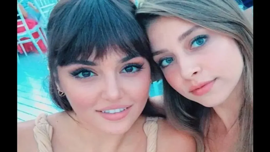 Hande Erçel and Gamze Erçel on Sisterhood, Love, and Loss Hande Erçel and Gamze Erçel posing together for Harper’s Bazaar sister interview