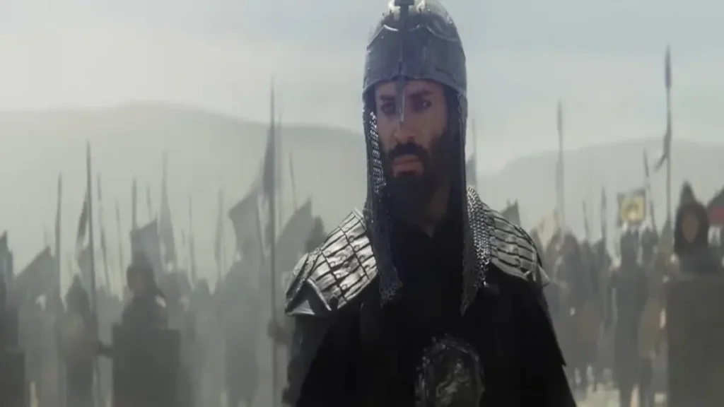 Warrior commander standing before an army in Rise of the Conqueror 2026 trailer