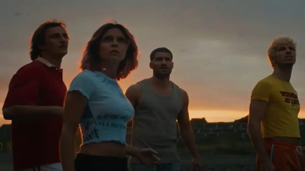 Turn of the Tide Season 3 characters standing at sunset in dramatic Netflix trailer scene