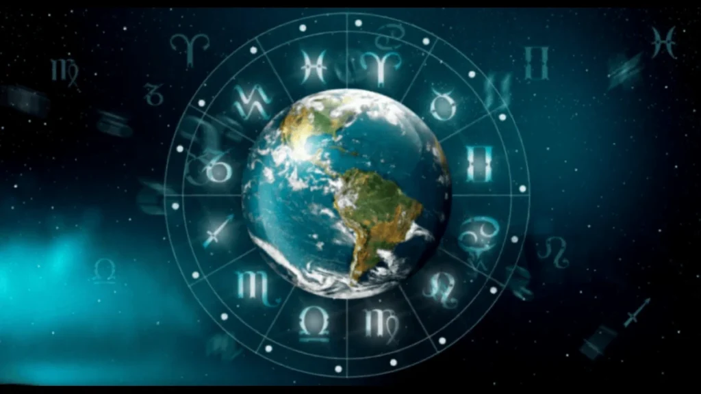 “April 19 2026 horoscope zodiac wheel with planetary alignment astrology chart”