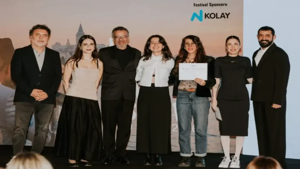 45th Istanbul Film Festival awards ceremony winners on stage at Marmara Taksim