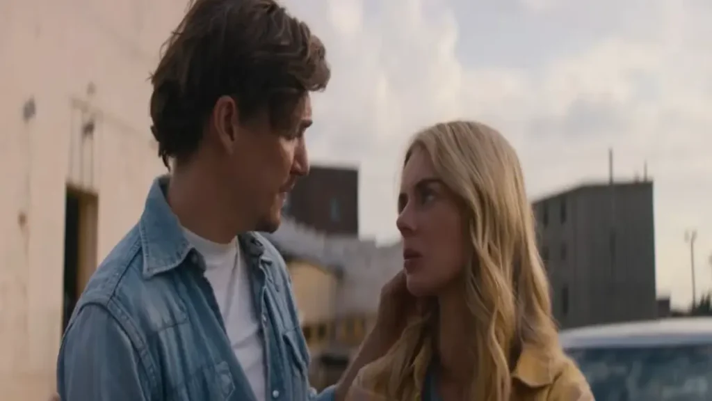 Samara Weaving and Kyle Gallner in emotional scene from Carolina Caroline trailer