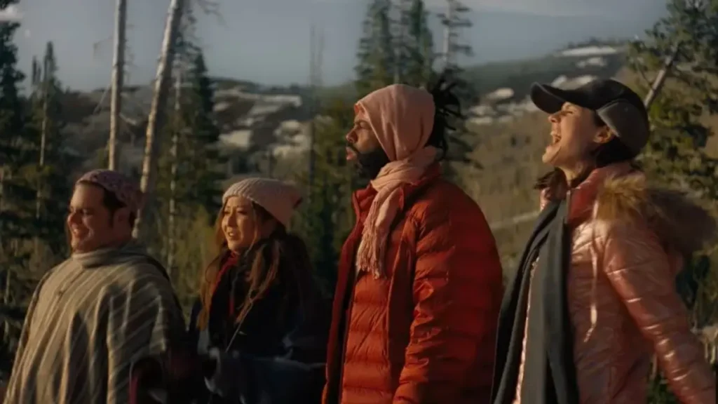 Couples Weekend official trailer scene showing group of couples at retreat