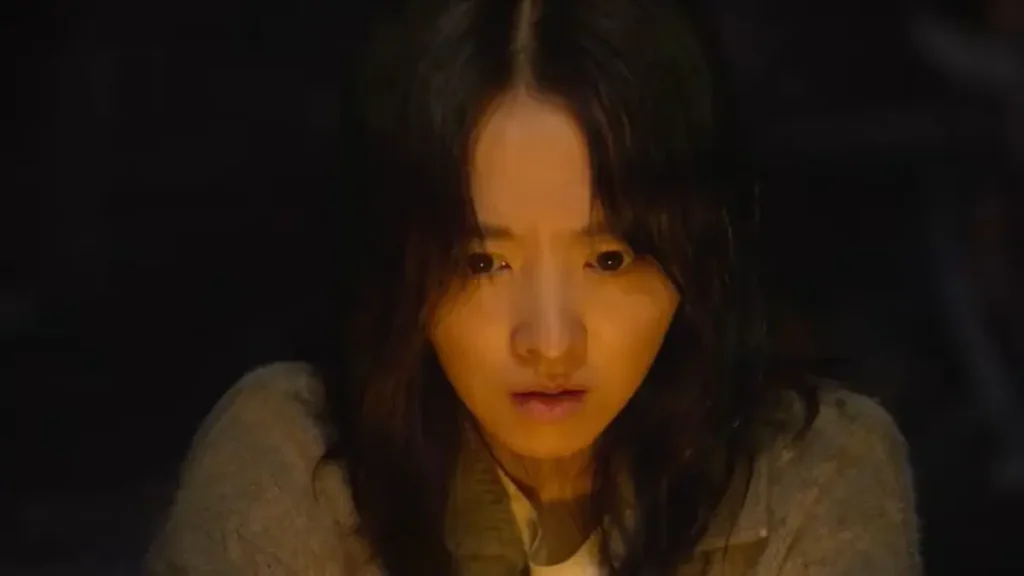 Gold Land Disney Plus Singapore trailer scene showing intense female character in dark lighting
