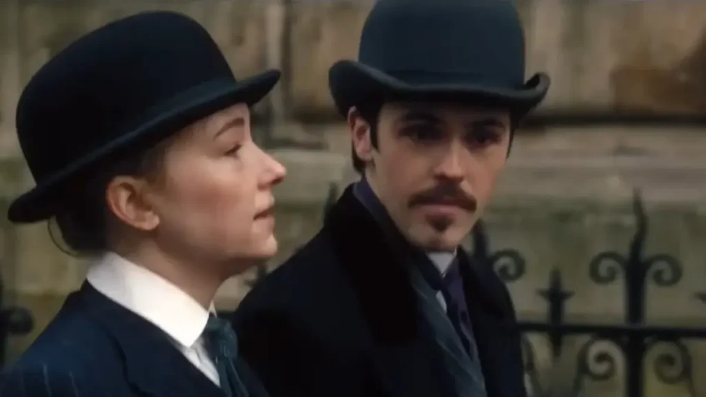 Victorian-era characters in Night & Day (2026) trailer scene inspired by Virginia Woolf novel