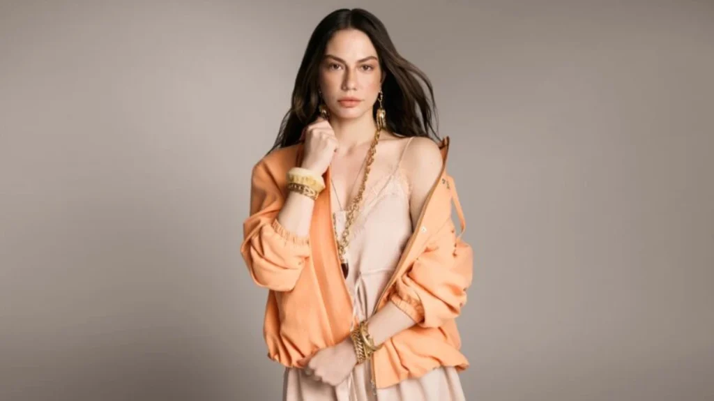 Demet Özdemir wearing custom Trendyolmilla gown before Cannes Film Festival red carpet appearance