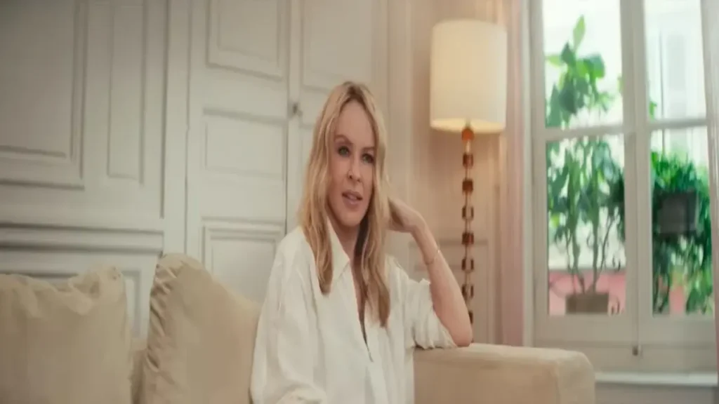 Kylie documentary trailer Netflix scene showing Kylie seated in a bright modern living room
