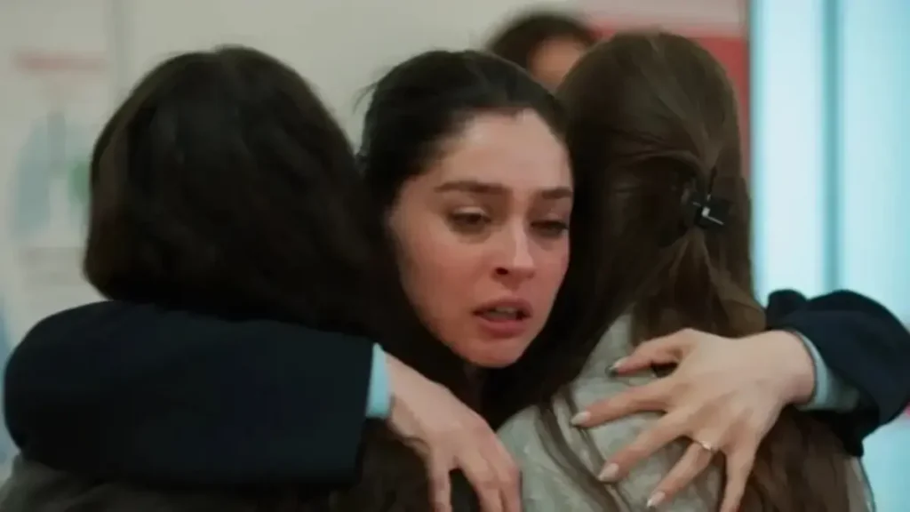 Zeynep emotionally embraces her family in Roses and Sins Episode 28 after Serhat is rushed to the hospital.