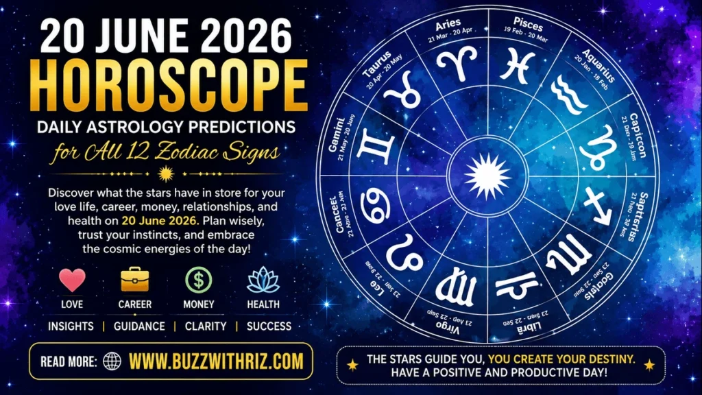 20 June 2026 Horoscope for All 12 Zodiac Signs Daily Astrology Predictions