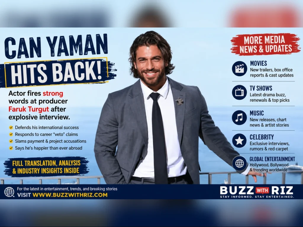 Can Yaman vs. Faruk Turgut: The Explosive Feud Shaking Turkish Television Can Yaman responding to producer Faruk Turgut controversy after comments about Erkenci Kuş and international career success