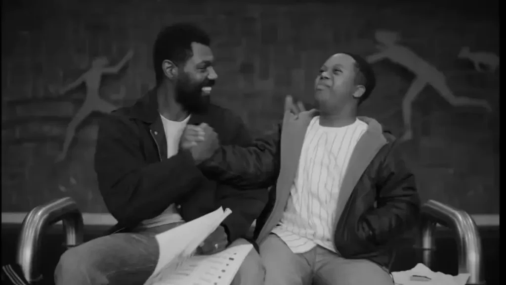 William Catlett and Jeremiah Daniels share a heartfelt moment in Netflix's emotional drama Color Book.
