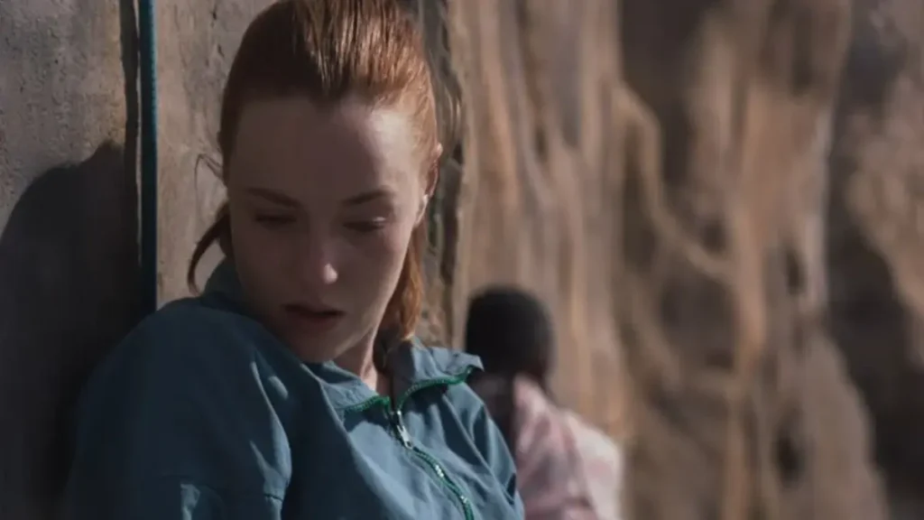 Harriet Slater in Fall 2 Deadpoint 2026 survival thriller trailer scene
