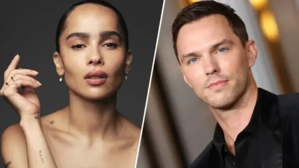 Zoë Kravitz and Nicholas Hoult in the official trailer promotional image for How To Rob A Bank (2026)