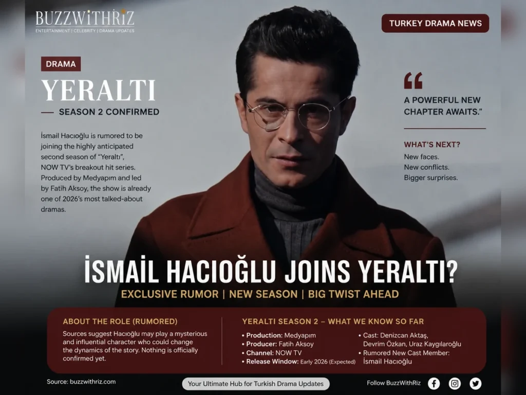 İsmail Hacıoğlu rumored to join Yeraltı new season cast on NOW TV