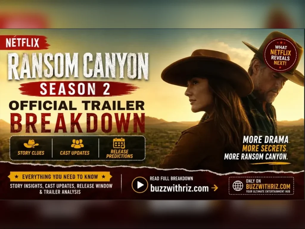 Ransom Canyon Season 2 official trailer featuring lead characters in a Texas ranch landscape
