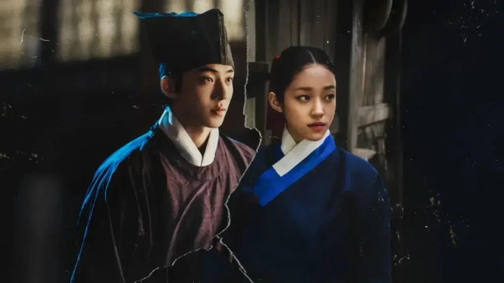 The East Palace Netflix teaser showing two Joseon-era characters investigating a palace mystery.