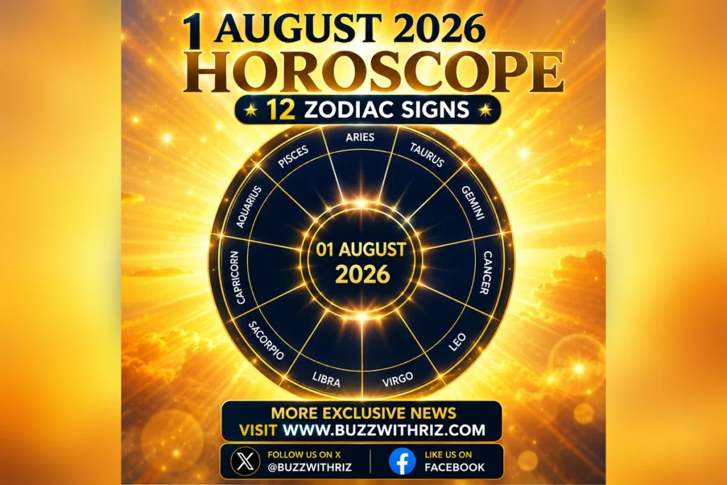 01 August 2026 Horoscope: Daily Predictions for Love, Career, Money, Health & Lucky Insights for All 12 Zodiac Signs 01 August 2026 Horoscope