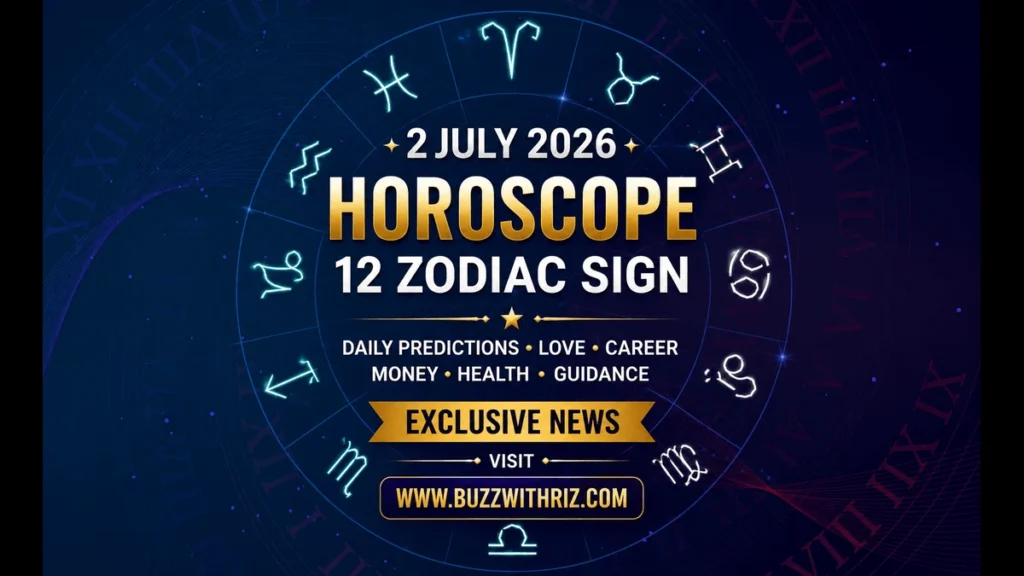 July 2, 2026 Horoscope for All 12 Zodiac Signs featuring daily astrology predictions for love, career, money, health, and cosmic guidance.