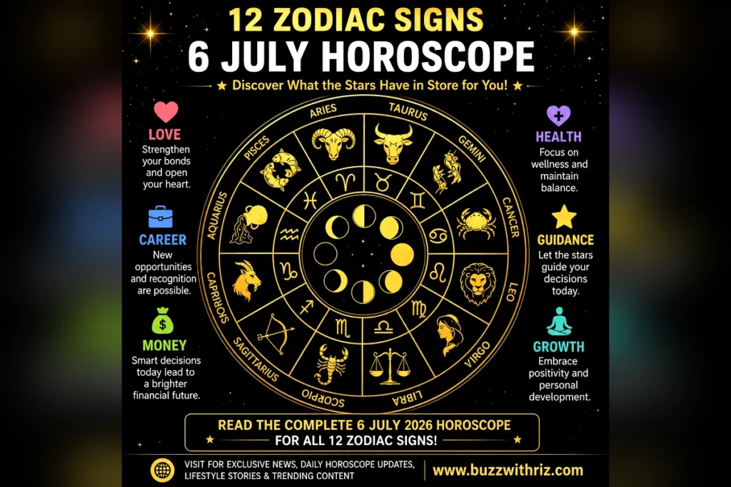 6 July 2026 horoscope predictions for all zodiac signs including love career money and daily astrology forecast