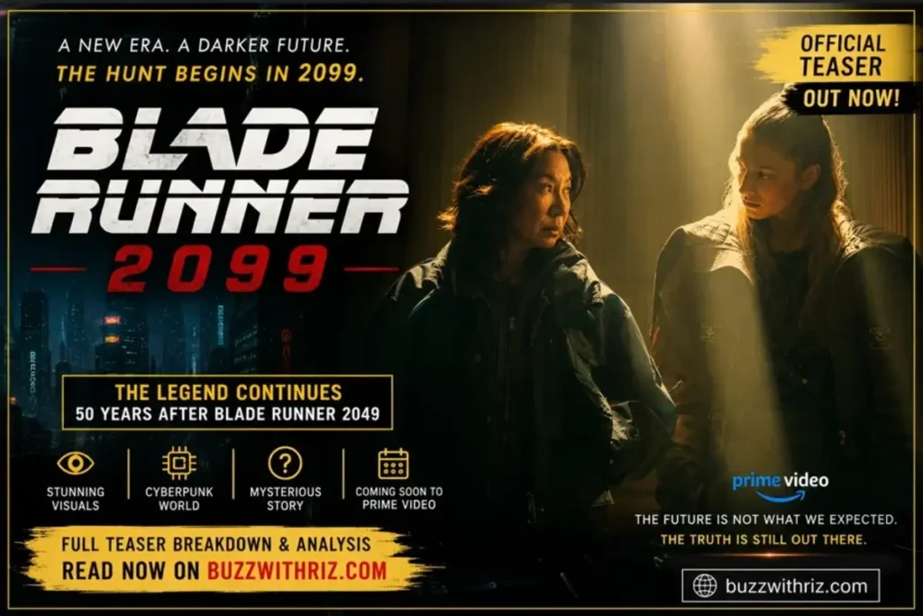 Blade Runner 2099 Official Teaser Breakdown: Prime Video Returns to the World’s Most Influential Cyberpunk Universe Blade Runner 2099 official teaser scene featuring two mysterious characters inside a futuristic dystopian building on Prime Video.