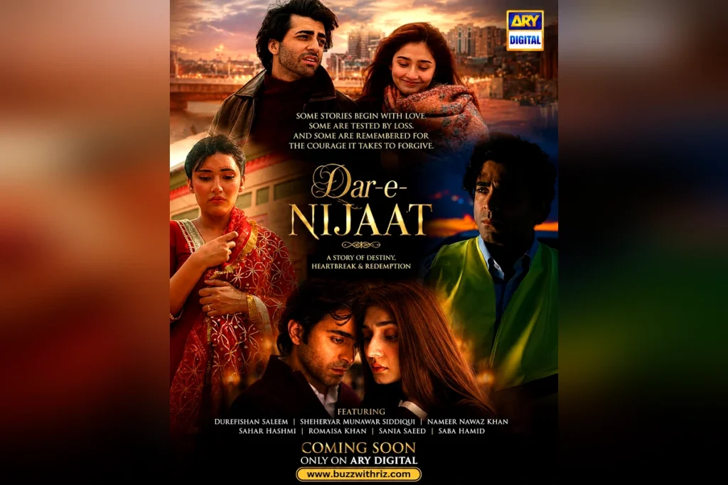 Dar-e-Nijaat official teaser featuring Sheheryar Munawar Siddiqui and Durefishan Saleem for ARY Digital's upcoming Pakistani drama.