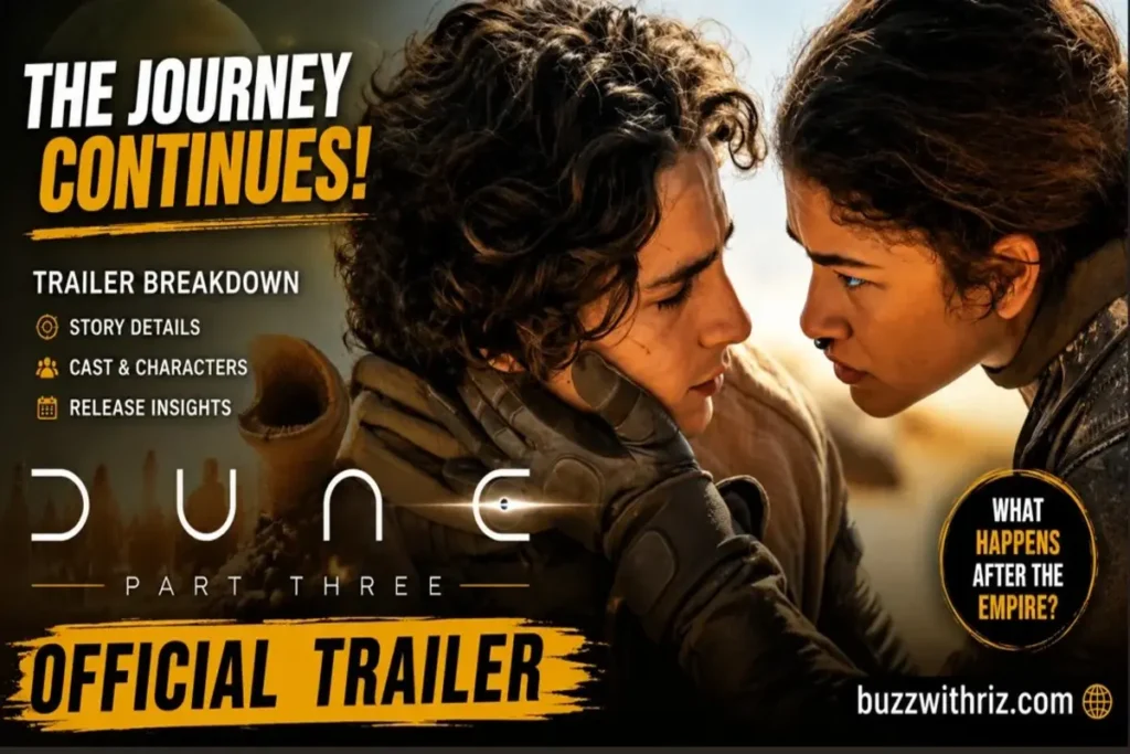 Timothée Chalamet and Zendaya in Dune Part Three Official Trailer on Arrakis