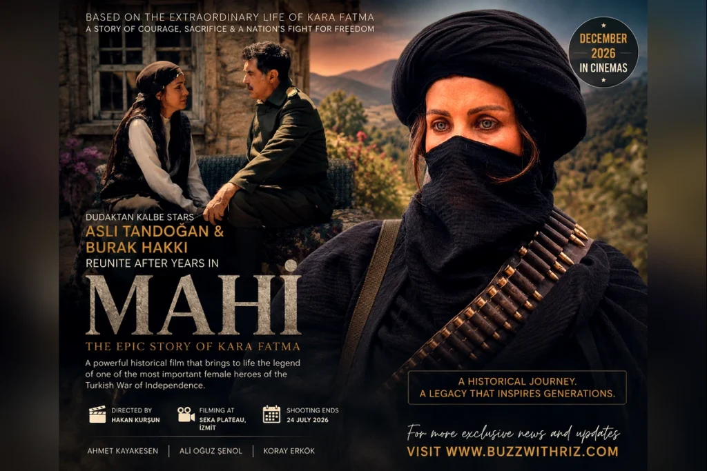 Dudaktan Kalbe Stars Aslı Tandoğan and Burak Hakkı Reunite in Mahi, a Powerful Historical Film About Kara Fatma Aslı Tandoğan and Burak Hakkı reunite in the Turkish historical film Mahi based on the life of Kara Fatma.