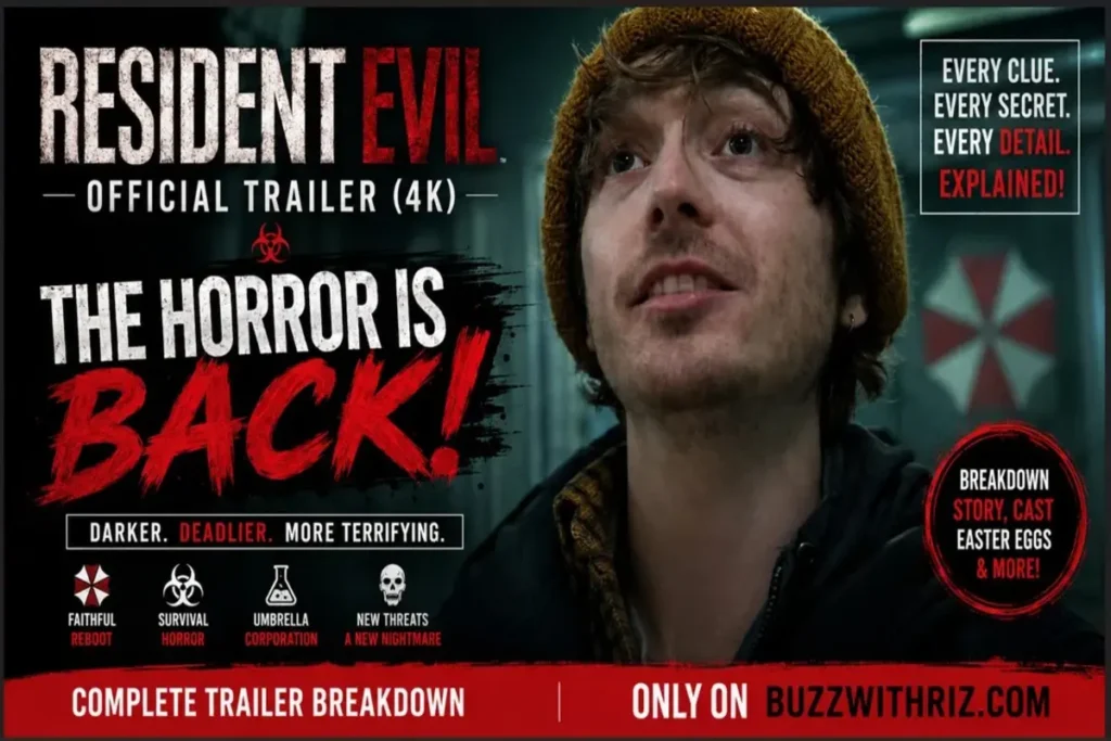 Resident Evil (2026) Official Trailer Breakdown: A Darker, Scarier Reboot That Could Finally Do Justice to the Legendary Horror Franchise Resident Evil (2026) official trailer scene featuring a survivor inside a mysterious laboratory in the upcoming survival horror movie.