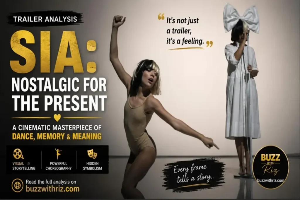 Sia Nostalgic For The Present official trailer featuring expressive contemporary dance performance and symbolic minimalist staging