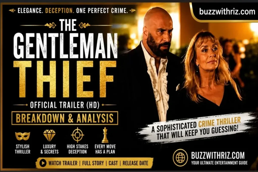 The Gentleman Thief official trailer featuring two lead characters at an elegant evening event.