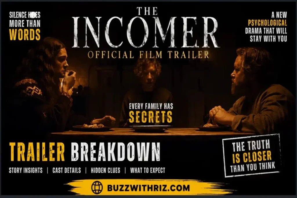 The Incomer Official Film Trailer Breakdown: A Haunting Psychological Drama Built on Silence, Secrets, and Suspense The Incomer official film trailer dinner table scene featuring tense family interaction in a psychological drama.