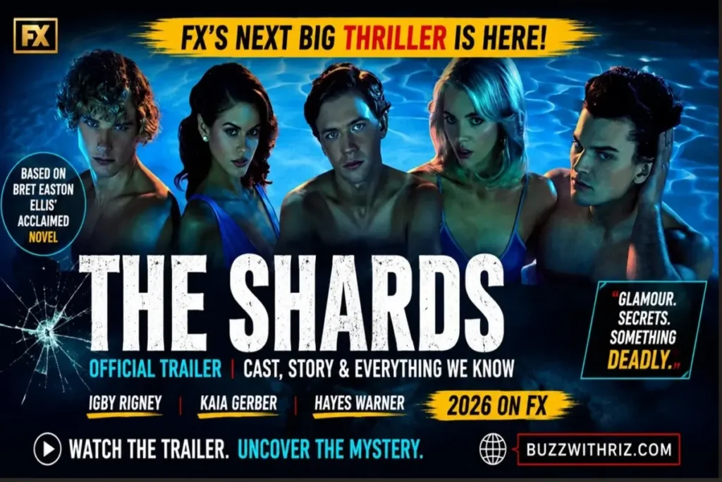 The Shards official trailer cast featuring Igby Rigney, Kaia Gerber, Hayes Warner in FX psychological thriller