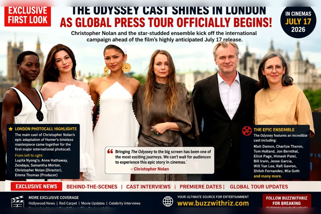 The Odyssey Cast Reunites at London Photocall