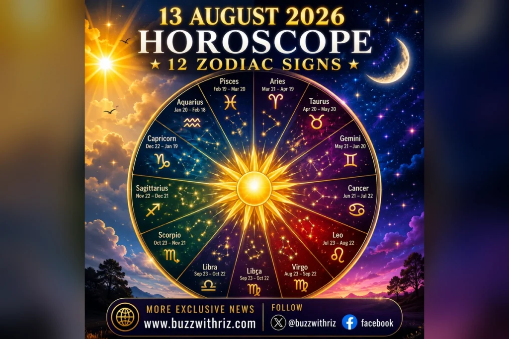 13 August 2026 horoscope: daily astrology guidance for all 12 zodiac signs.
