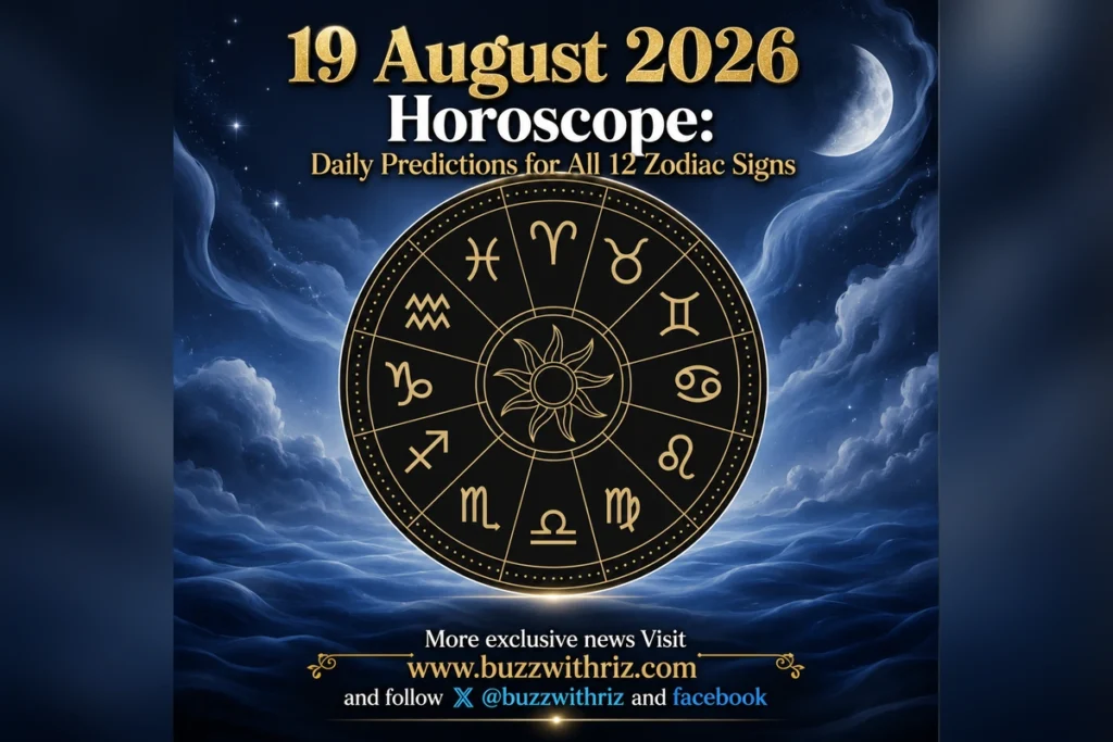 19 August 2026 horoscope for all 12 zodiac signs with daily astrology predictions