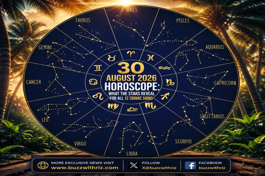 30 August 2026 Horoscope: What the Stars Reveal for All 12 Zodiac Signs 30 August 2026 horoscope and astrology predictions for all 12 zodiac signs