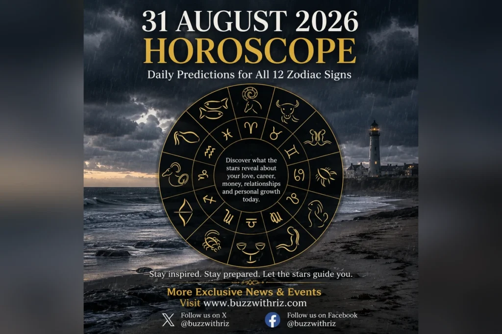 31 August 2026 Horoscope: What the Stars Reveal for All 12 Zodiac Signs Today 31 August 2026 horoscope for all 12 zodiac signs with astrology symbols
