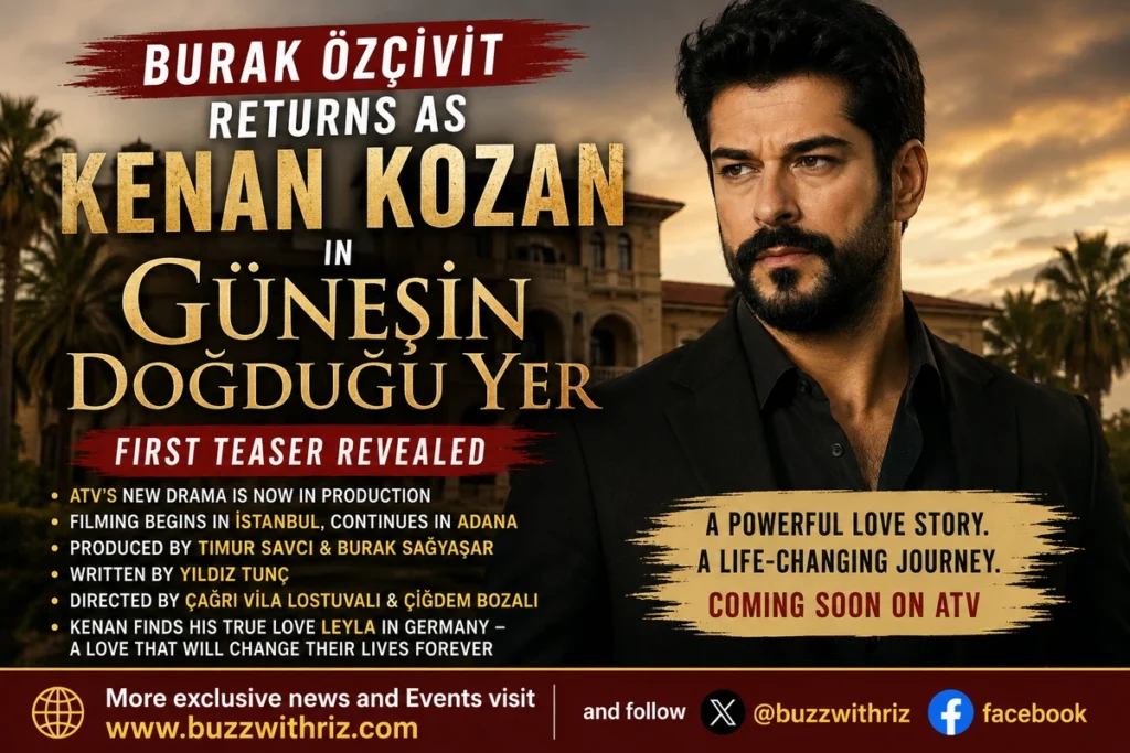 Burak Özçivit as Kenan Kozan in Güneşin Doğduğu Yer first promotional video
