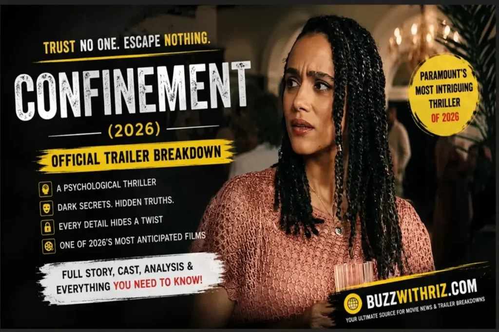 Confinement (2026) Official Trailer Breakdown: Paramount’s Psychological Thriller Could Be One of the Year’s Biggest Surprises Confinement (2026) official trailer scene featuring a tense moment from Paramount's psychological thriller.