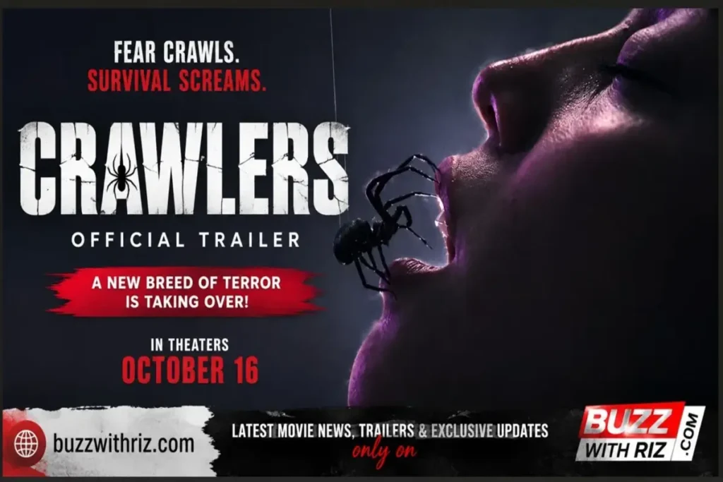 Crawlers 2026 trailer shows a spider crawling toward a person's face