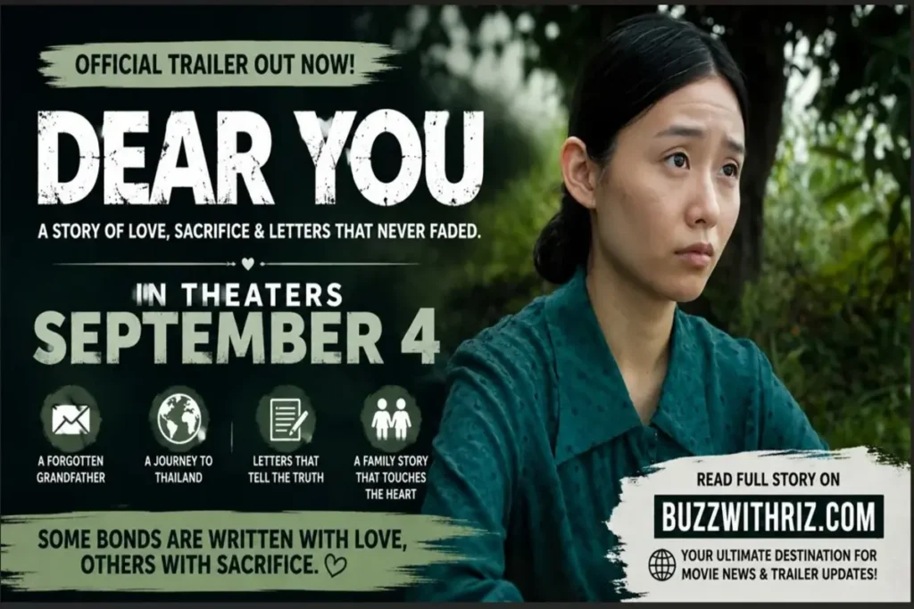 Dear You 2026 woman in green sitting outdoors during emotional family drama scene
