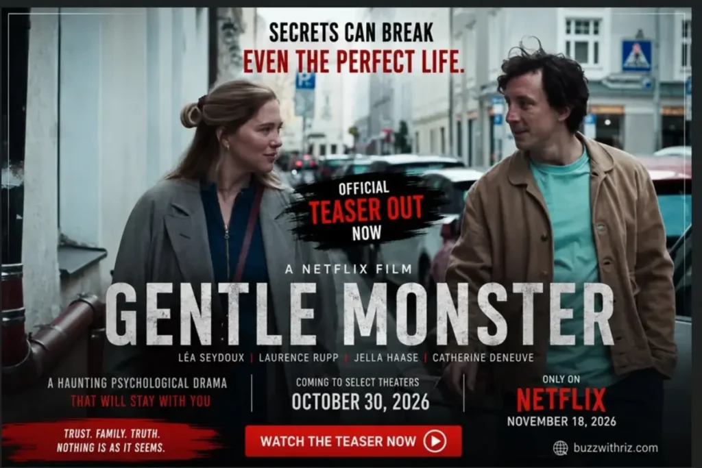Gentle Monster Netflix: Official Teaser, Cast, Story and Release Date Gentle Monster 2026 teaser scene with two characters walking through a city street