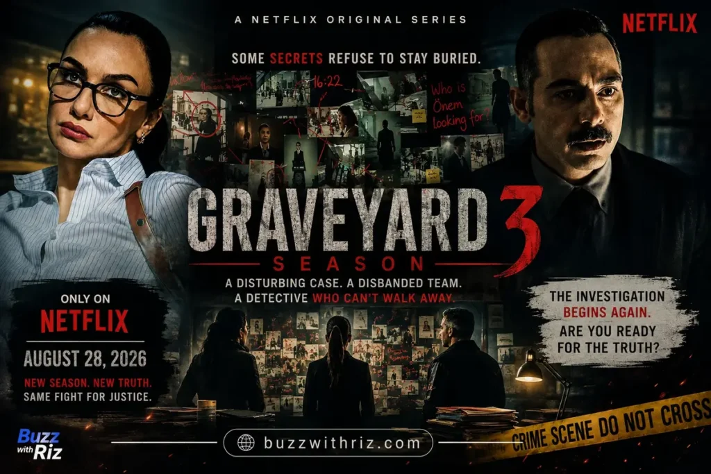 Graveyard Season 3: Önem Returns, and the Mystery Deepens Graveyard Season 3 Netflix poster featuring Önem and a dark crime investigation